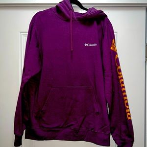Columbia purple/orange hoodie.